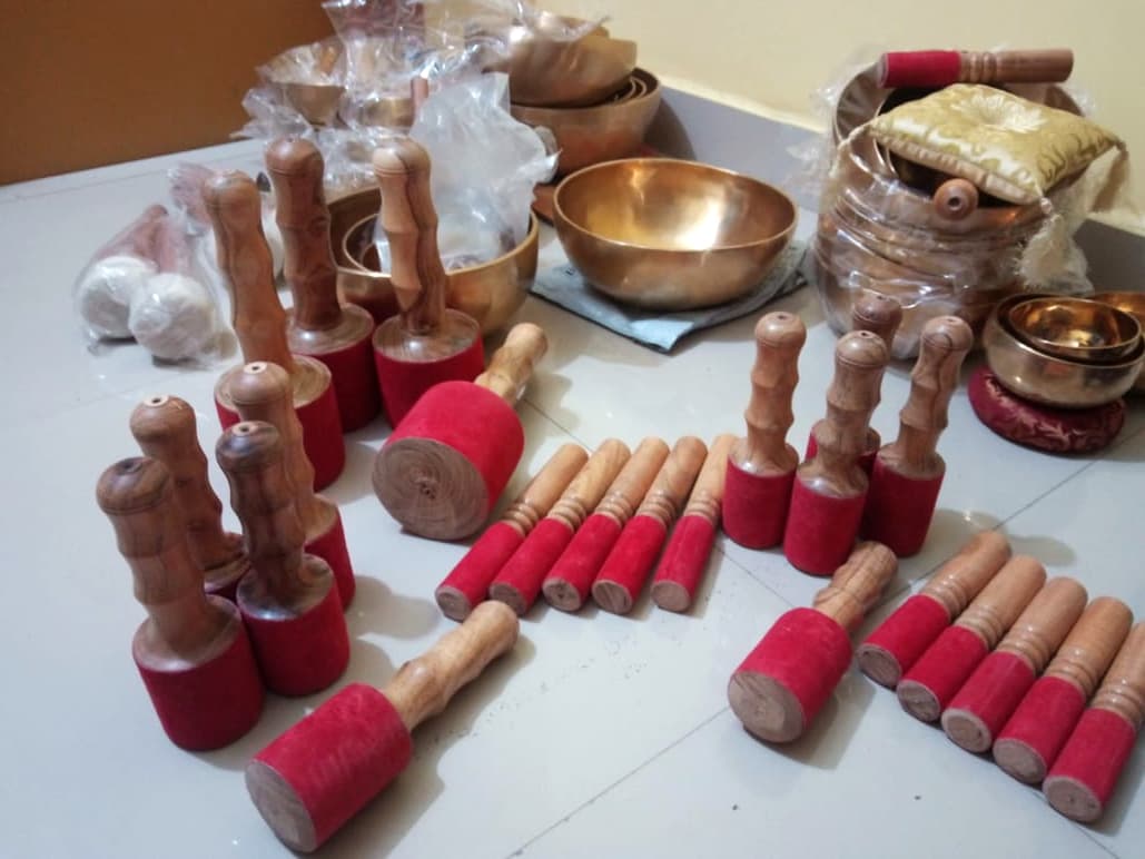 Artisan hammering metal craft